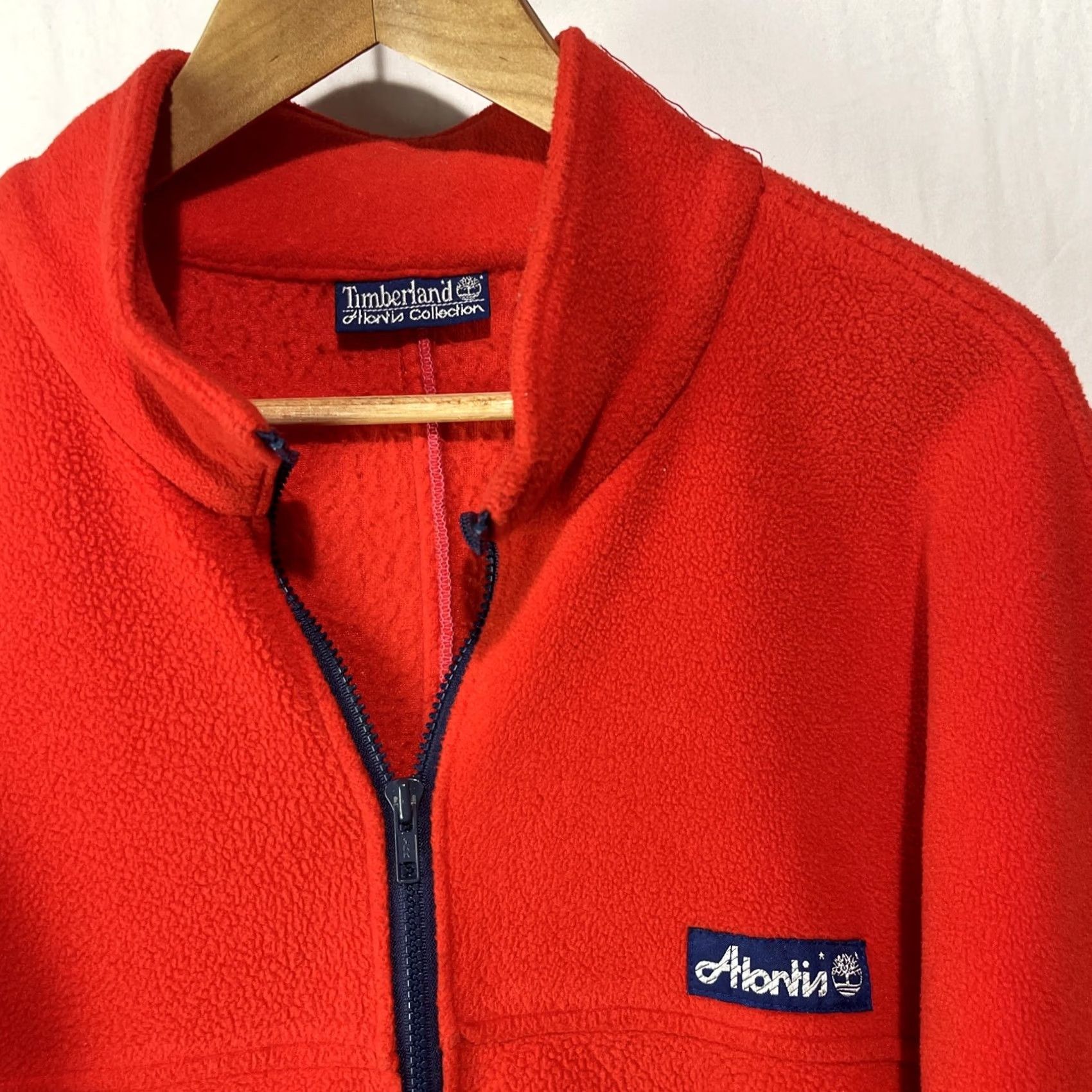 Timberland VINTAGE Timberland Jacket Mens Medium Red Atlantis Polar Fleece Made In USA Size US M / EU 48-50 / 2 - 2 Thumbnail