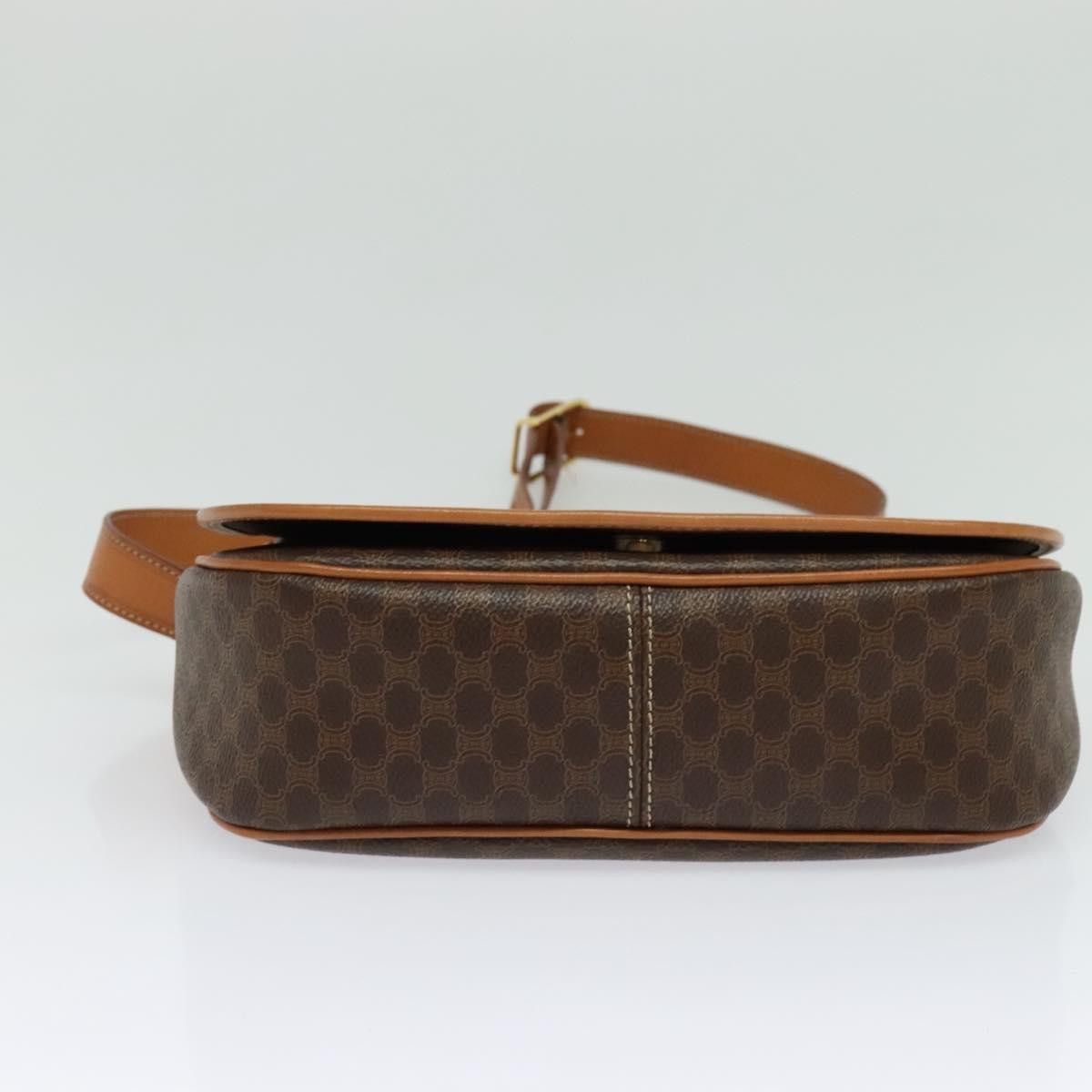 Celine CELINE Macadam Canvas Shoulder Bag Pvc Leather Brown Gold Size ONE SIZE - 9 Thumbnail