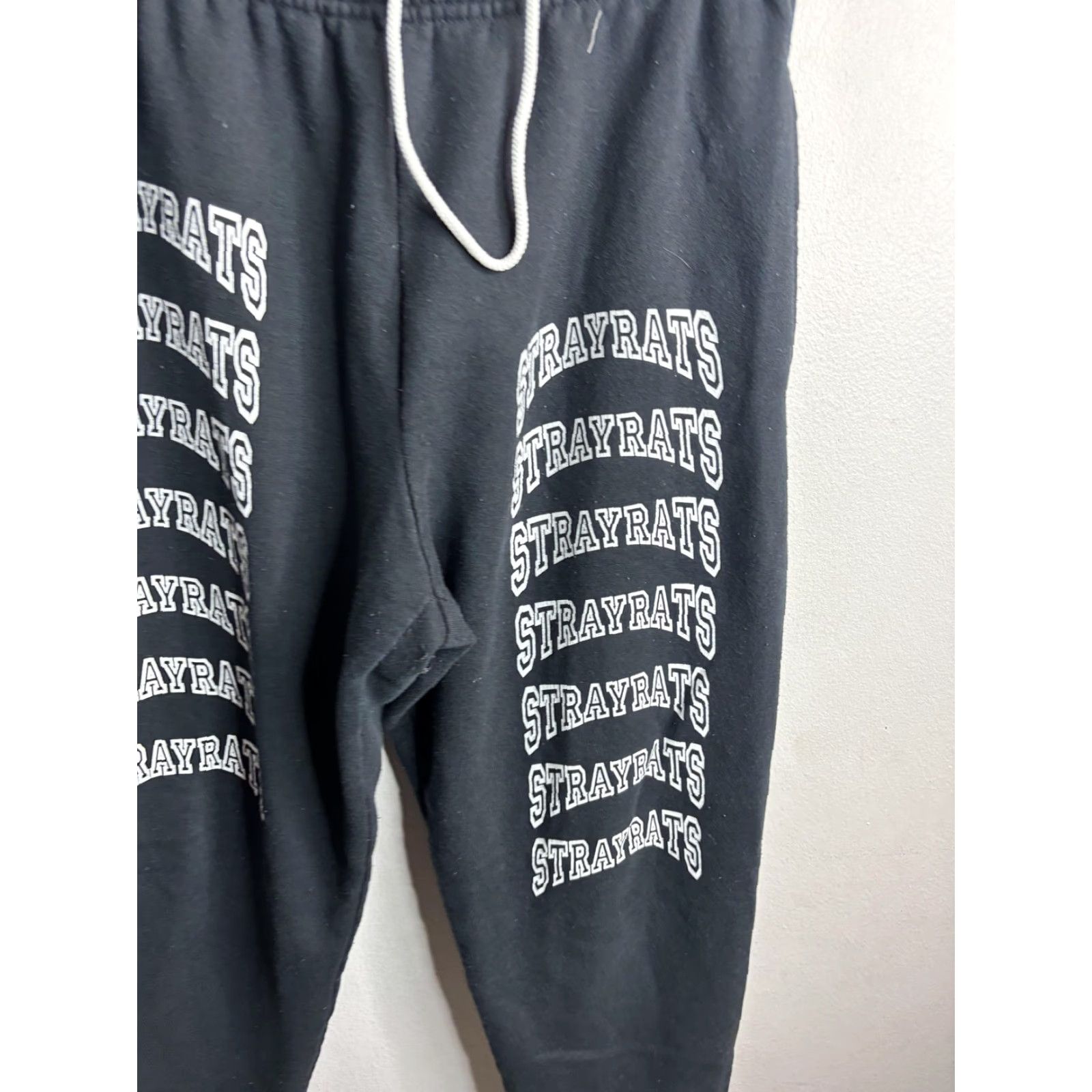 Stray Rats STRAYRATS Sweatpants Mens M Black Fleece Joggers Logo Streetwear Pants Size US 31 - 3 Thumbnail