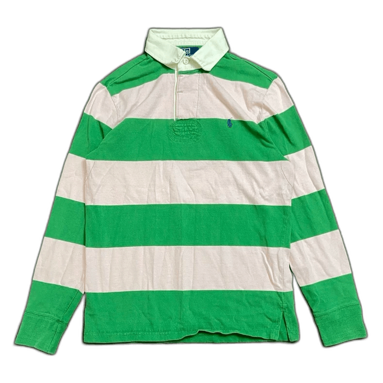 RRL Ralph Lauren Ralph Lauren Long Sleeve Striped Polo Shirt Size US S / EU 44-46 / 1 - 1 Thumbnail