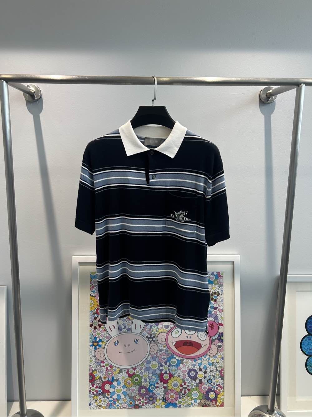 Dior Dior Lily of the Valley Striped Polo Size M Size US M / EU 48-50 / 2 - 1 Thumbnail