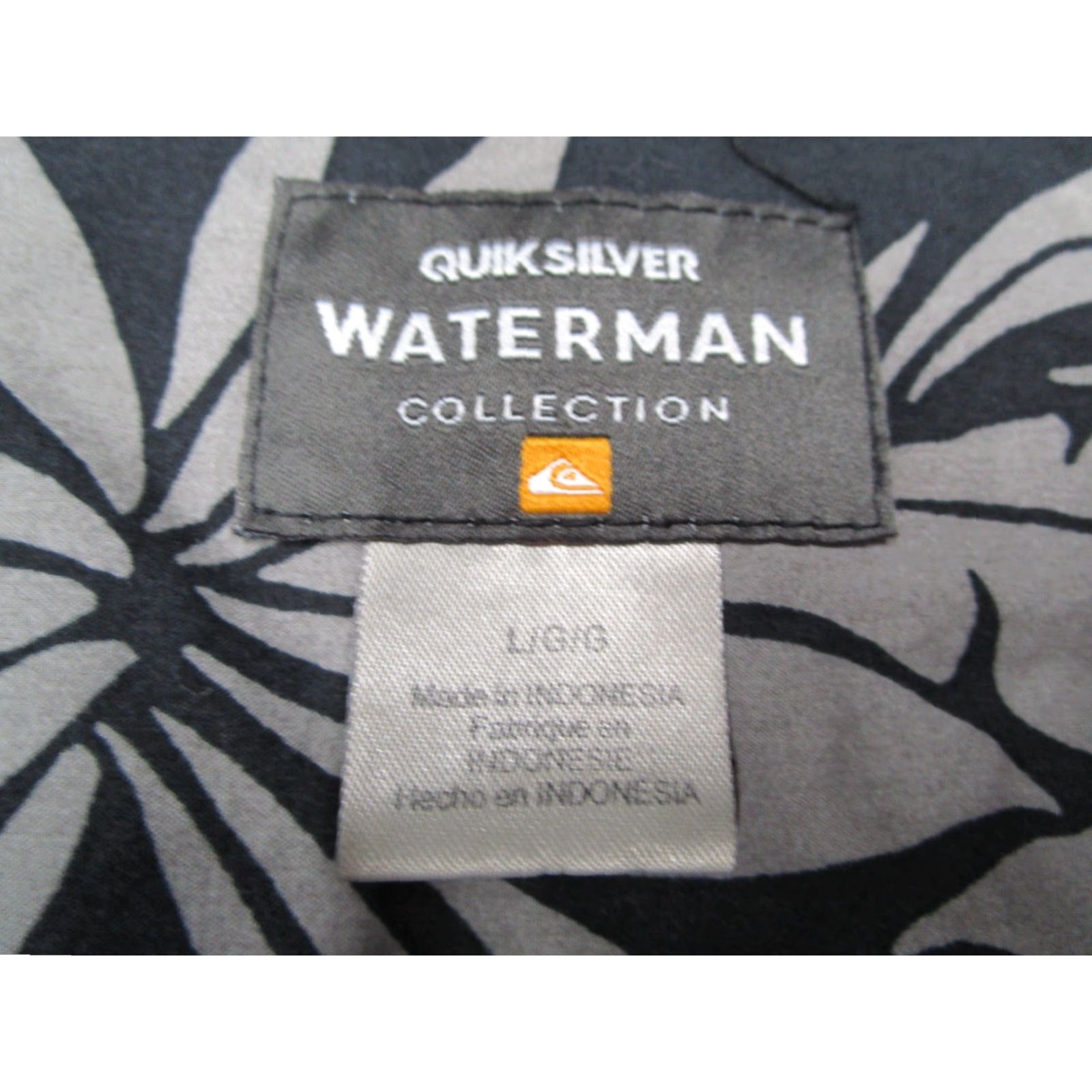 Quiksilver Quiksilver Waterman Shirt Men Large Black Floral Button Up Cotton Hawaiian Tiki Size US L / EU 52-54 / 3 - 3 Thumbnail