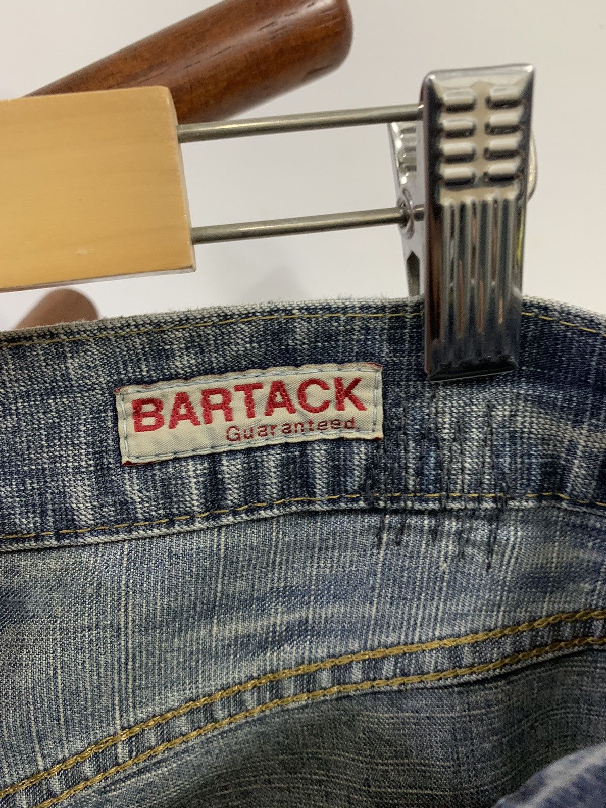 Japanese Brand BARTACK Distressed Denim Size US 34 / EU 50 - 9 Thumbnail