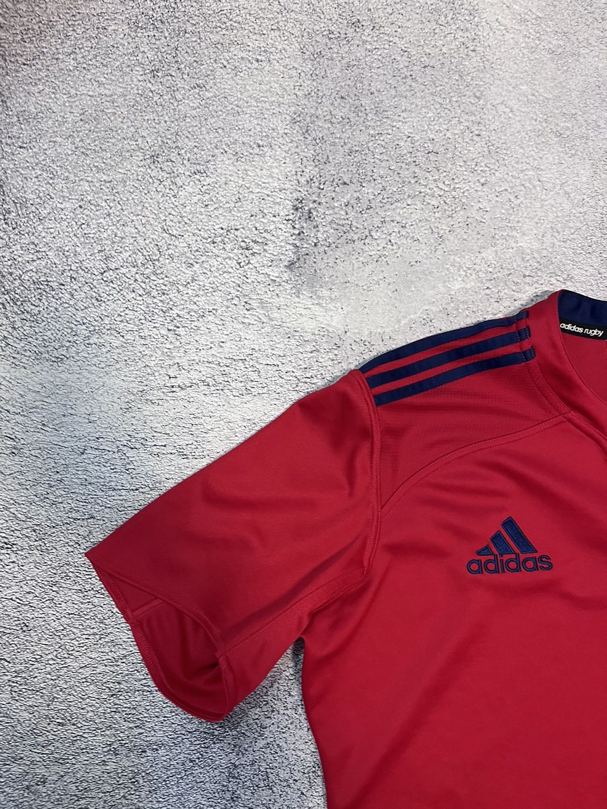 Adidas Adidas Rugby France Jersey Vintage Rare Shirt Red Climacool Size US XXL / EU 58 / 5 - 2 Thumbnail