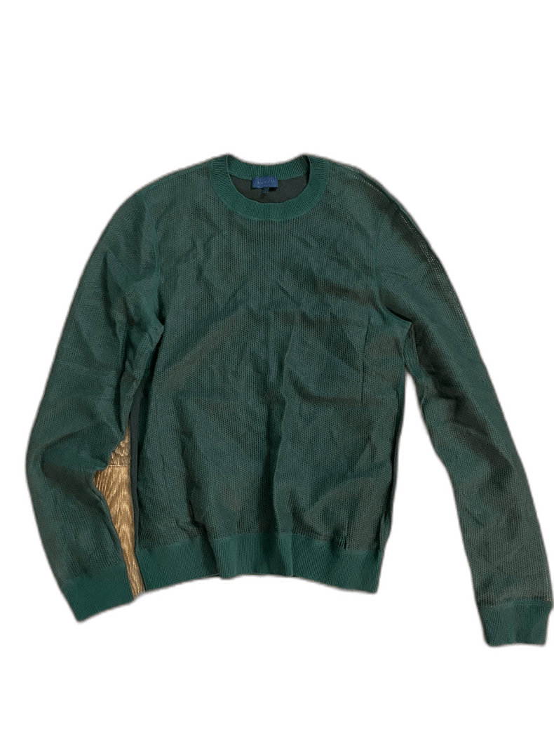 Lanvin LANVIN Green Long Sleeve Top with Flaws Size US M / EU 48-50 / 2 - 1 Thumbnail