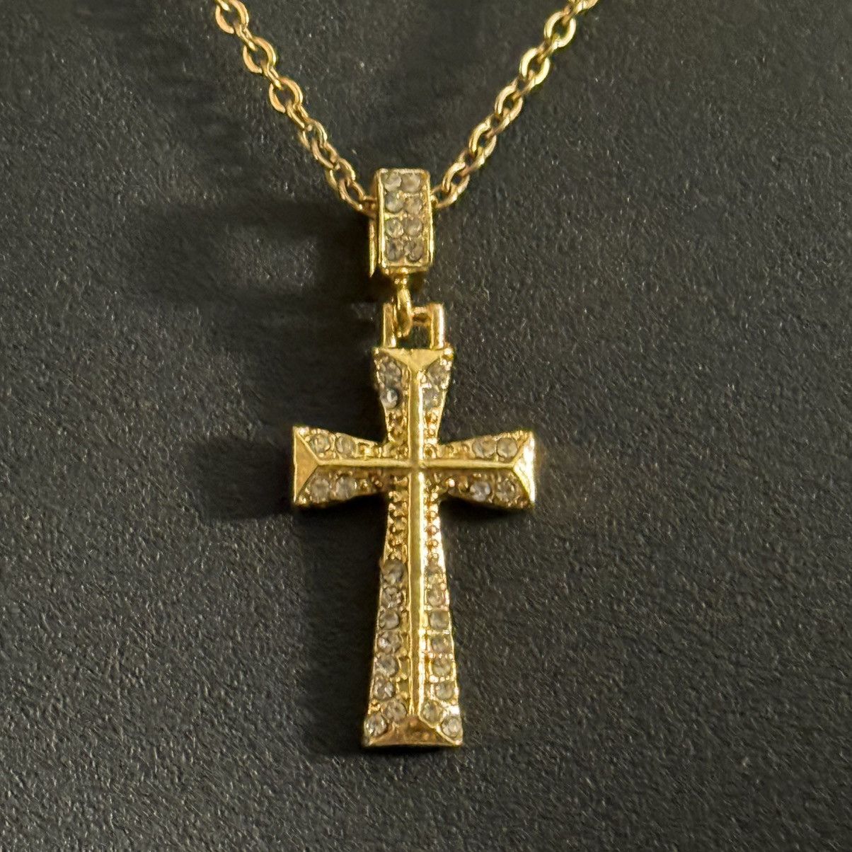 Other Gold tone rhinestone cross pendant necklace Size ONE SIZE - 5 Thumbnail