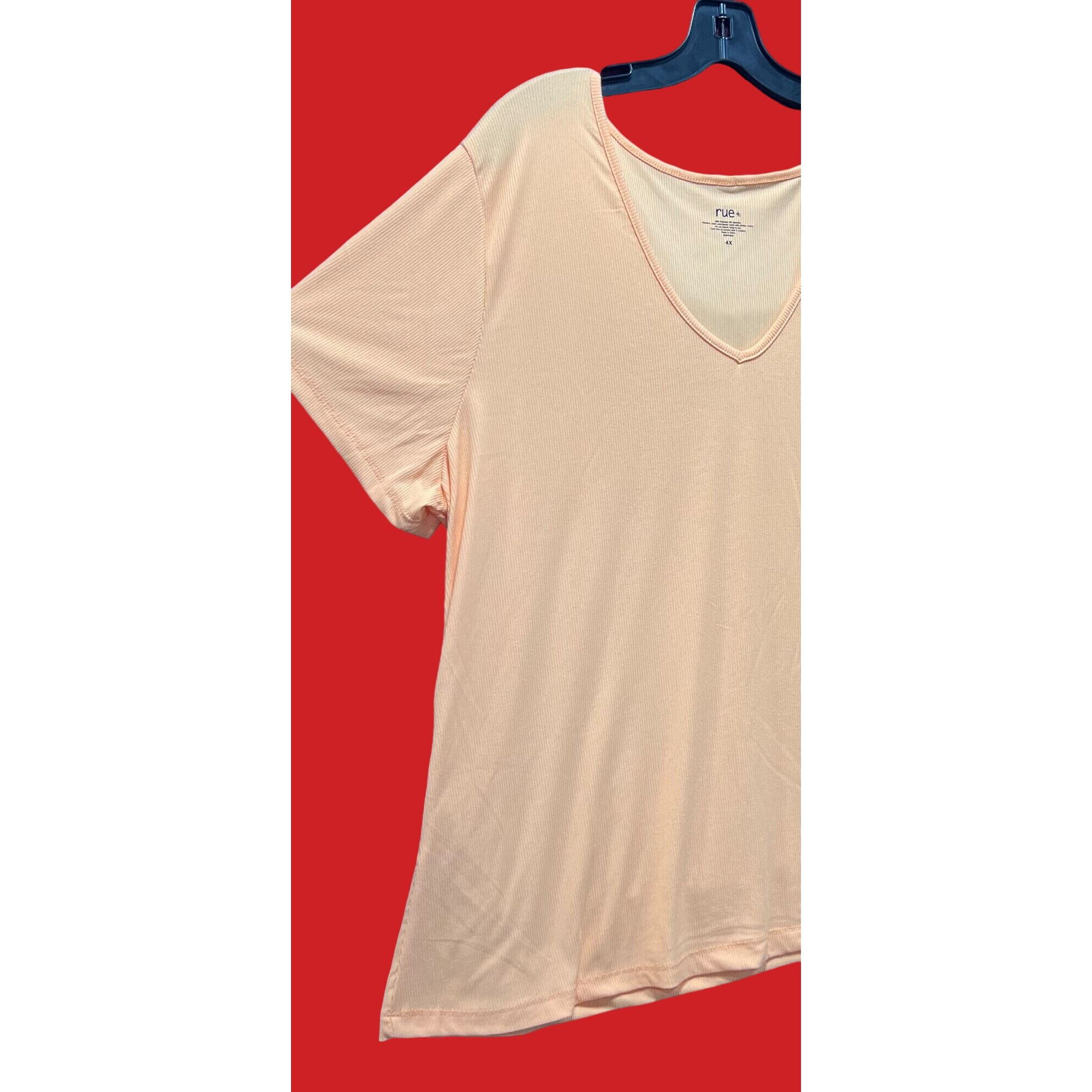 Other Rue + - Women's Short Sleeve T-Shirt - Orange - 4X Size 4XL / US 24-26 - 11 Thumbnail