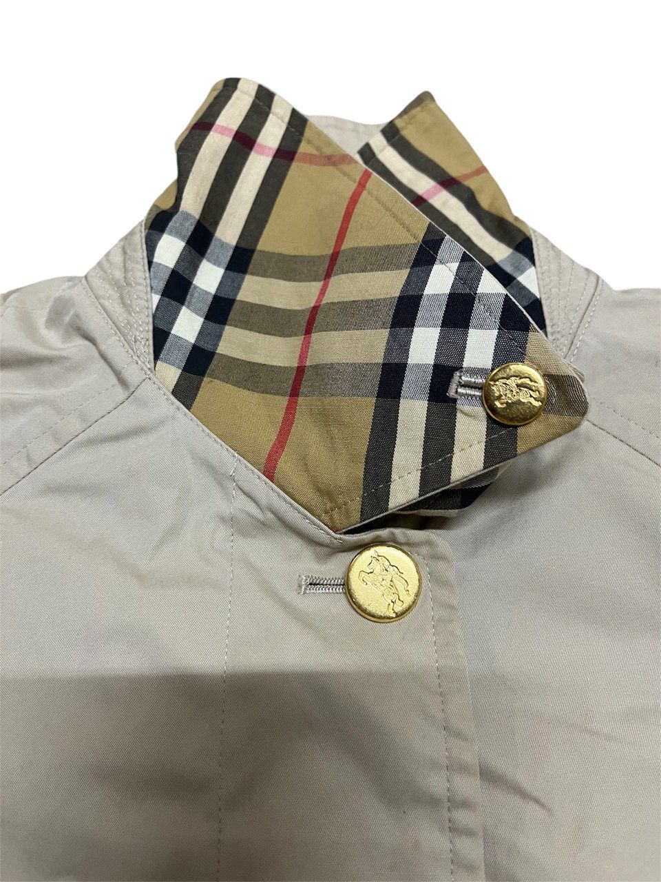 Burberry Burberry Nova Check Gold Button Trench Coat Size US L / EU 52-54 / 3 - 3 Thumbnail