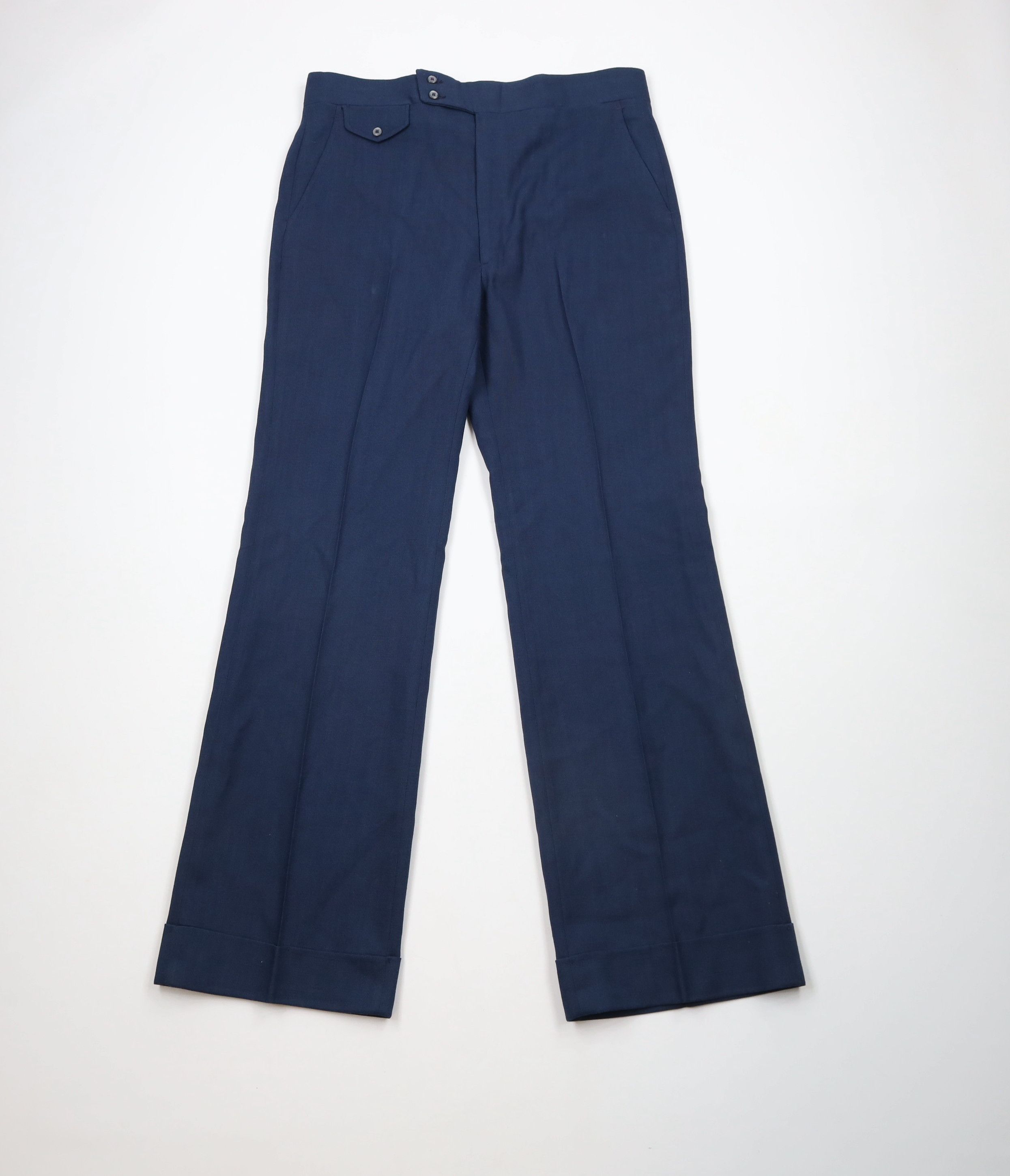 Vintage Vintage 70s Streetwear Knit Bell Bottoms Chino Pants USA Size US 34 / EU 50 - 1 Thumbnail