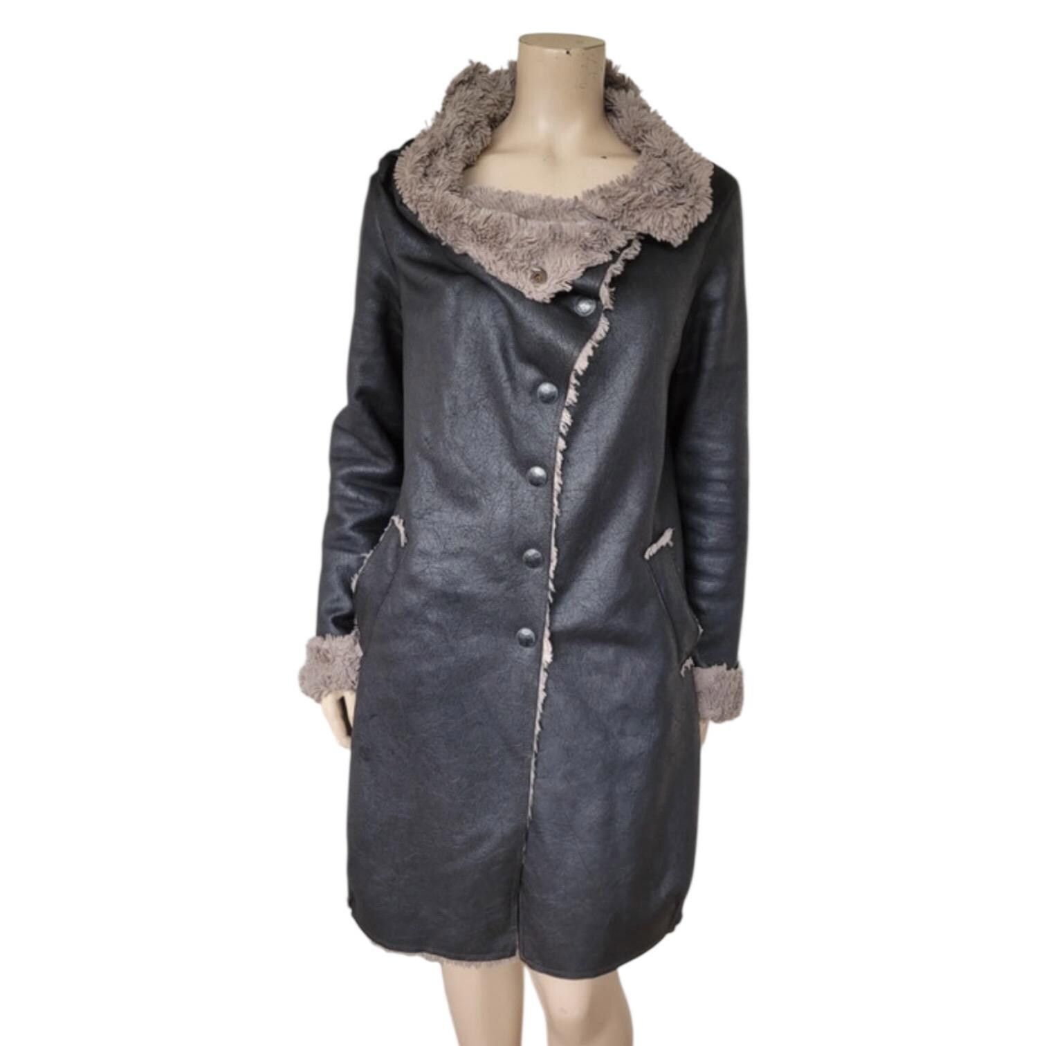 Cop Copine The Cop Copine Draped Slouchy Long Fur Coat Size ONE SIZE - 8 Thumbnail