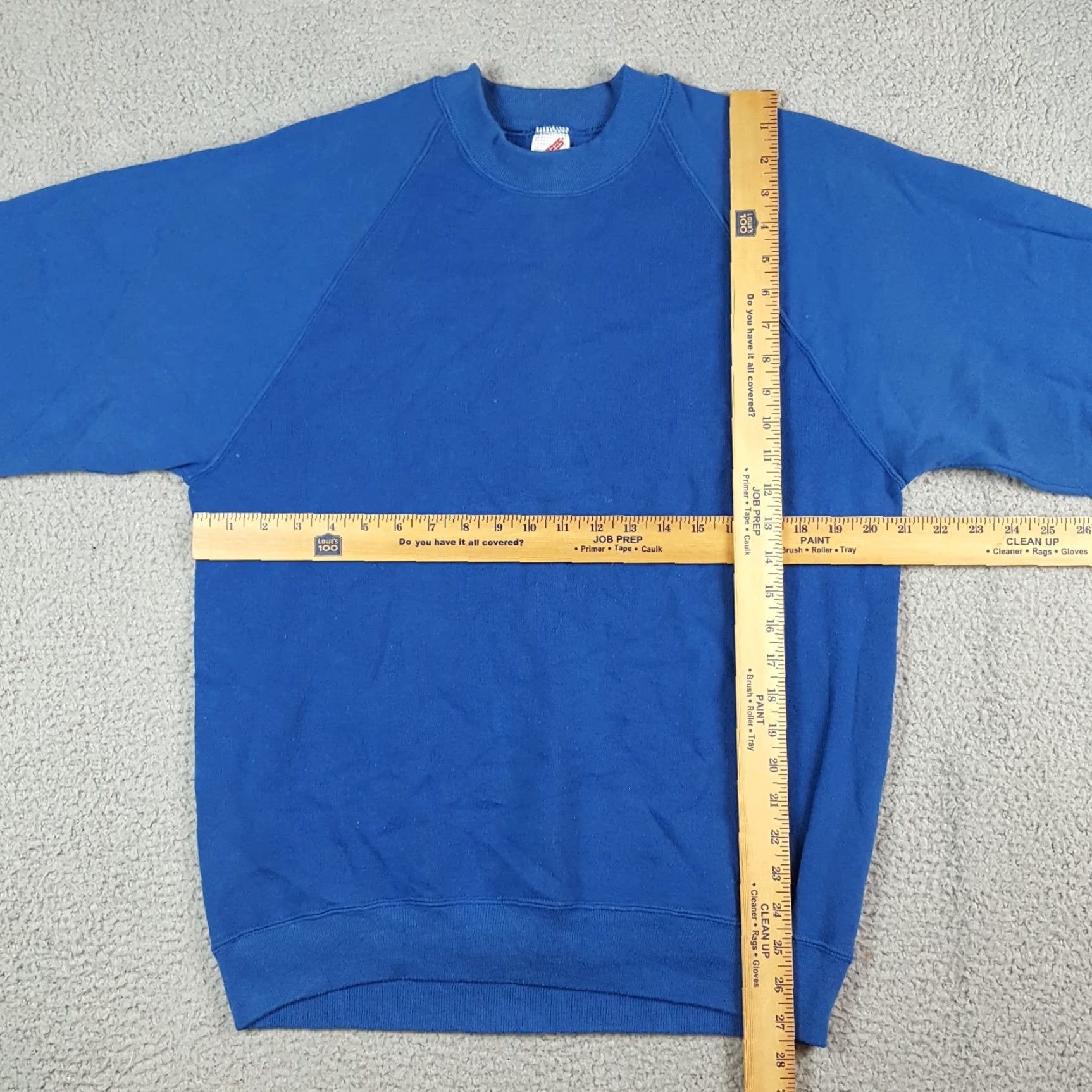 Jerzees Vintage Jerzees Sweatshirt Raglan Sleeve Crewneck Pullover 80s Royal Blue Size L Women Grunge 90s College Athletic solid blue Size L / US 10 / IT 46 - 6 Thumbnail