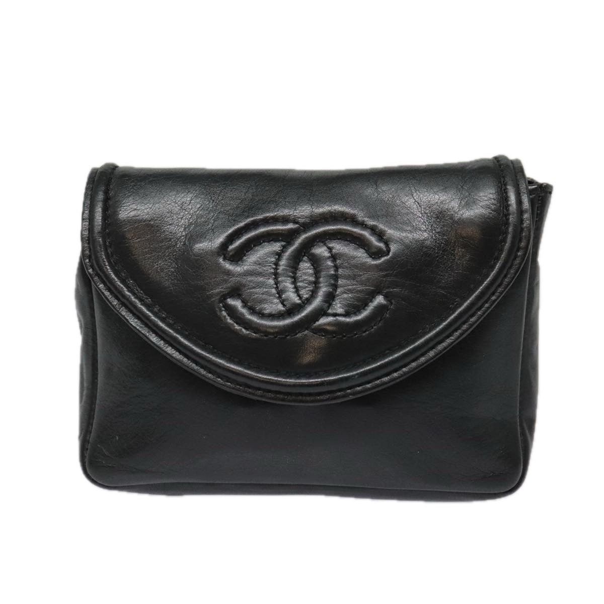 Chanel CHANEL Chain Waist Bag Lamb Skin Black Gold CC Size ONE SIZE - 13 Thumbnail