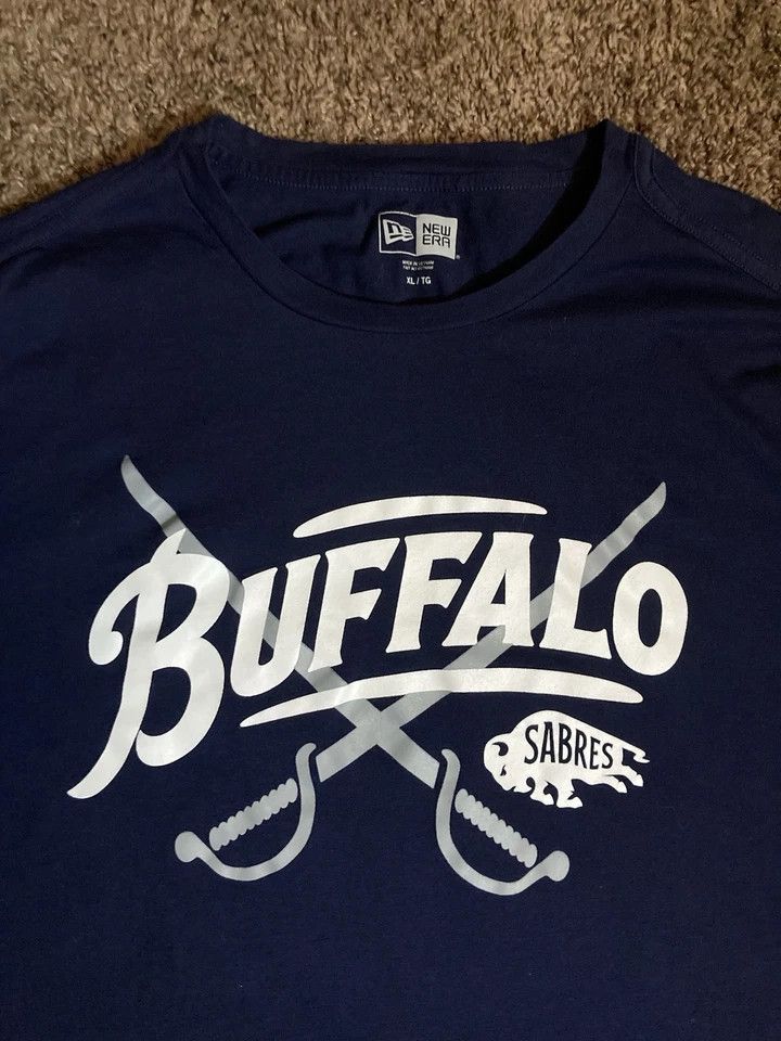Designer × New Era New Era NY Buffalo Sabres Long Sleeve Shirt Men’s XL NHL Size US XL / EU 56 / 4 - 3 Thumbnail