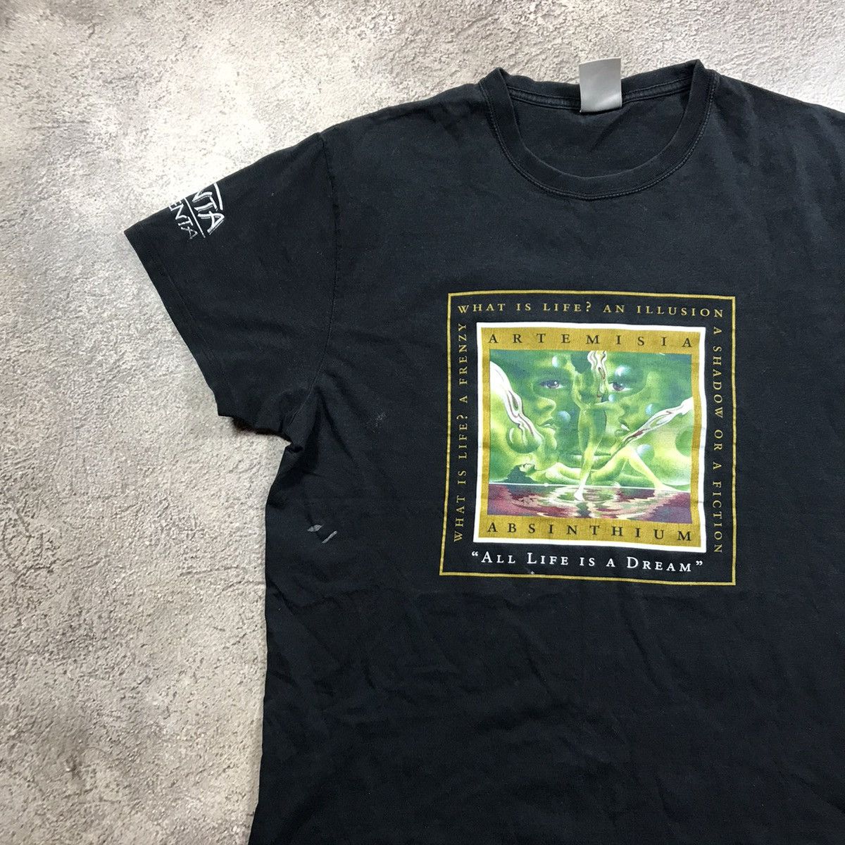 Vintage VINTAGE ADULT XENTA ABSENTA ART ABSTRACT FUNNY TEE Y2K 90s Size US M / EU 48-50 / 2 - 2 Thumbnail