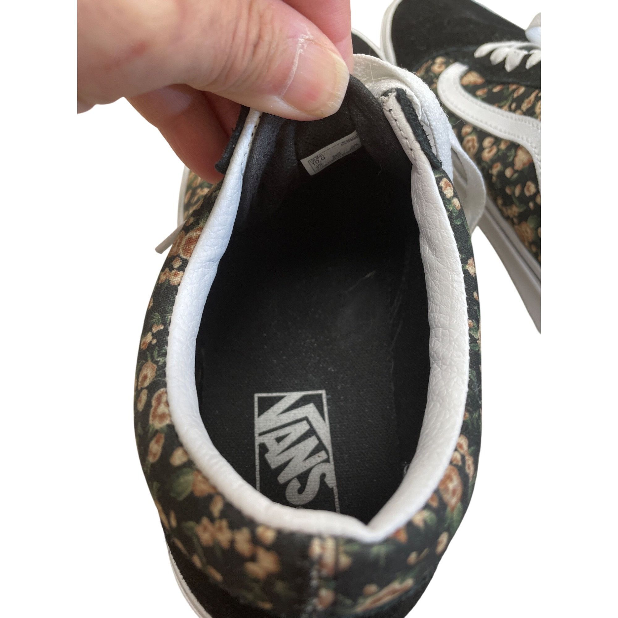 Vans Vans Old Skool Mens Black Floral leather Low Sneakers Size 1 Size US 10 / EU 43 - 8 Thumbnail