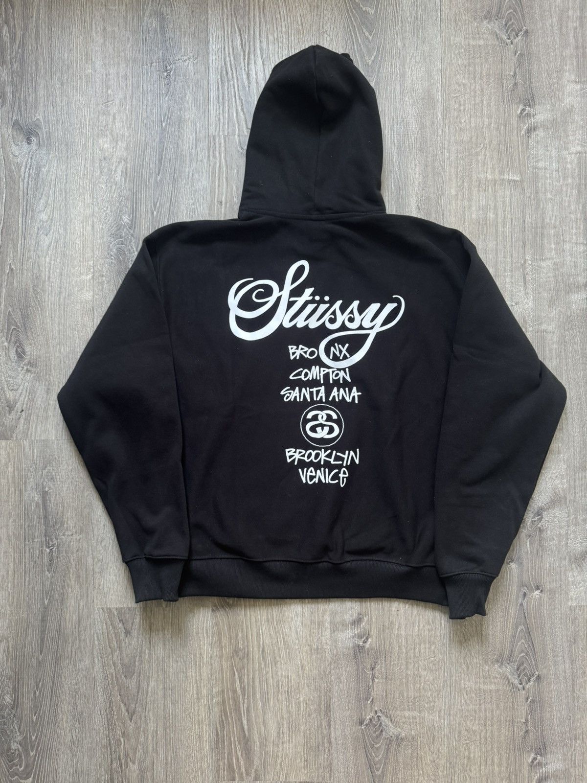 Stussy × Vintage Stussy World Tour Flags Hoodie | Grailed