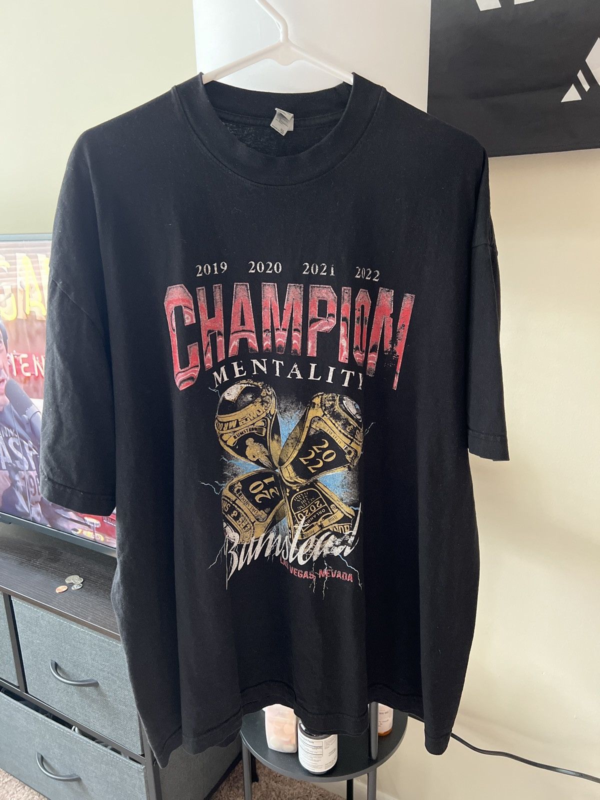 CBUM Limited hot Edition Vintage 4-Peat Rings T-Shirt - (XL)