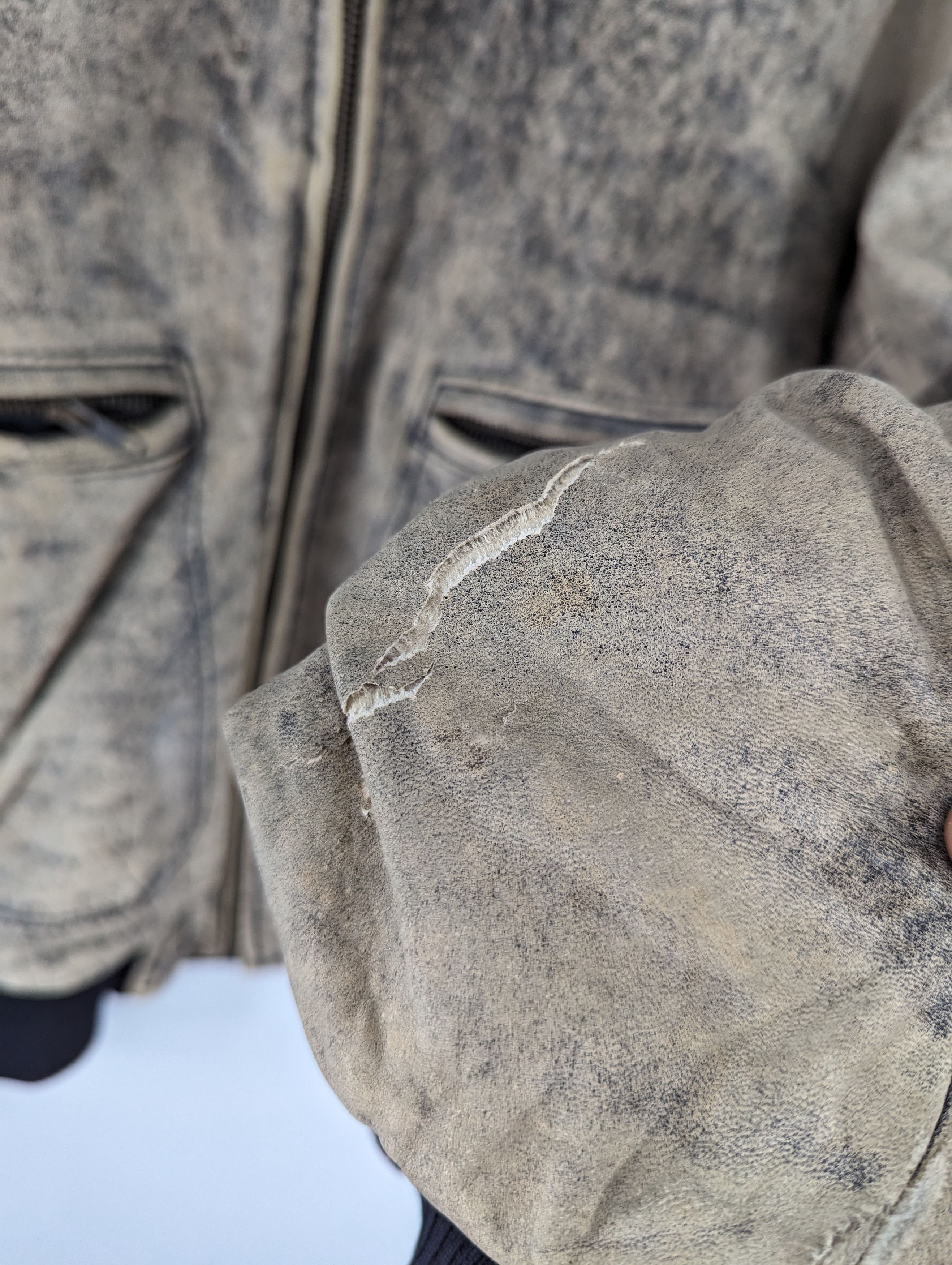 Vintage 🔥Vintage England Soft Leather Distressed Sherpa Jacket Size US L / EU 52-54 / 3 - 6 Thumbnail
