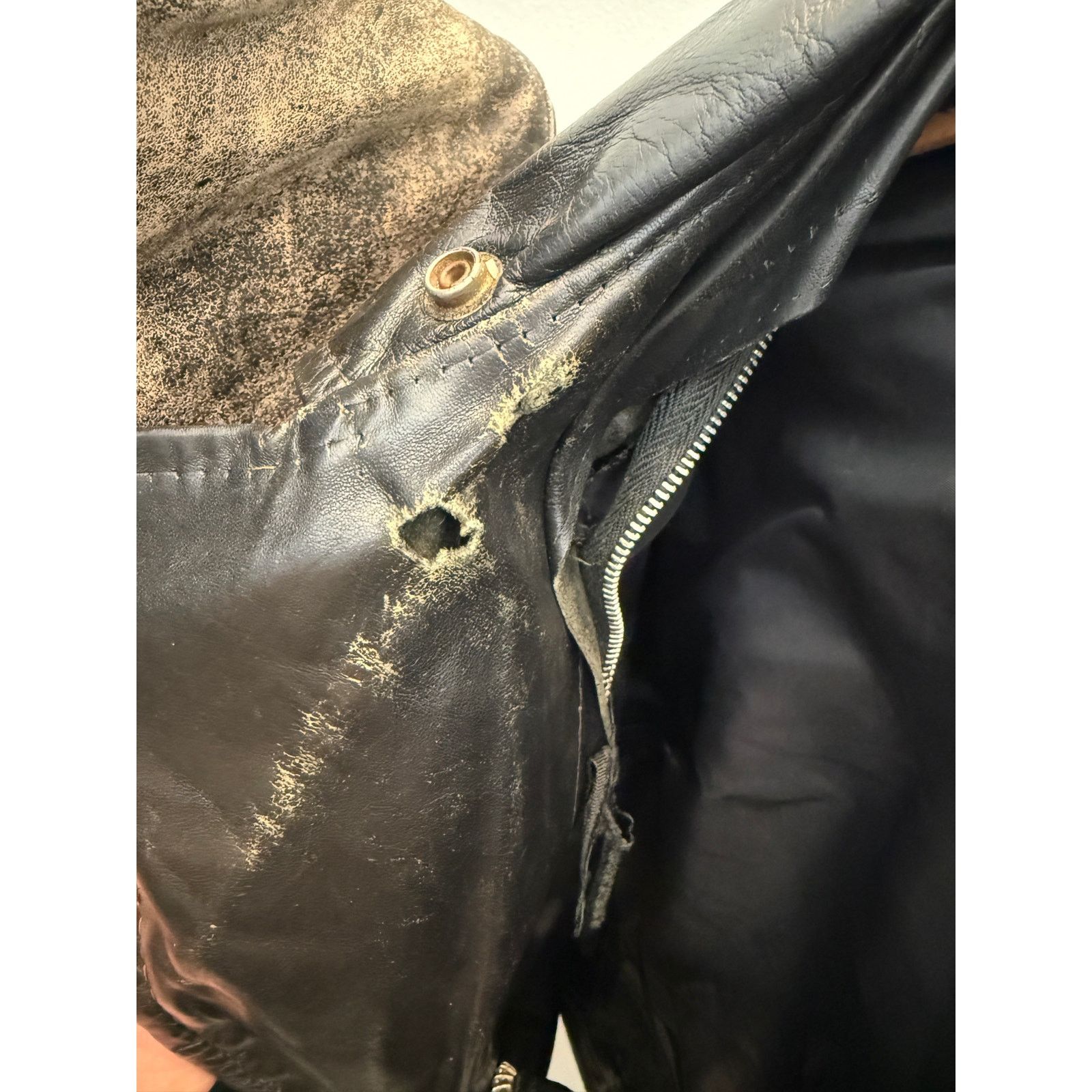 Vintage Vintage 60's Leather Motorcycle Biker Jacket Size US XL / EU 56 / 4 - 9 Thumbnail