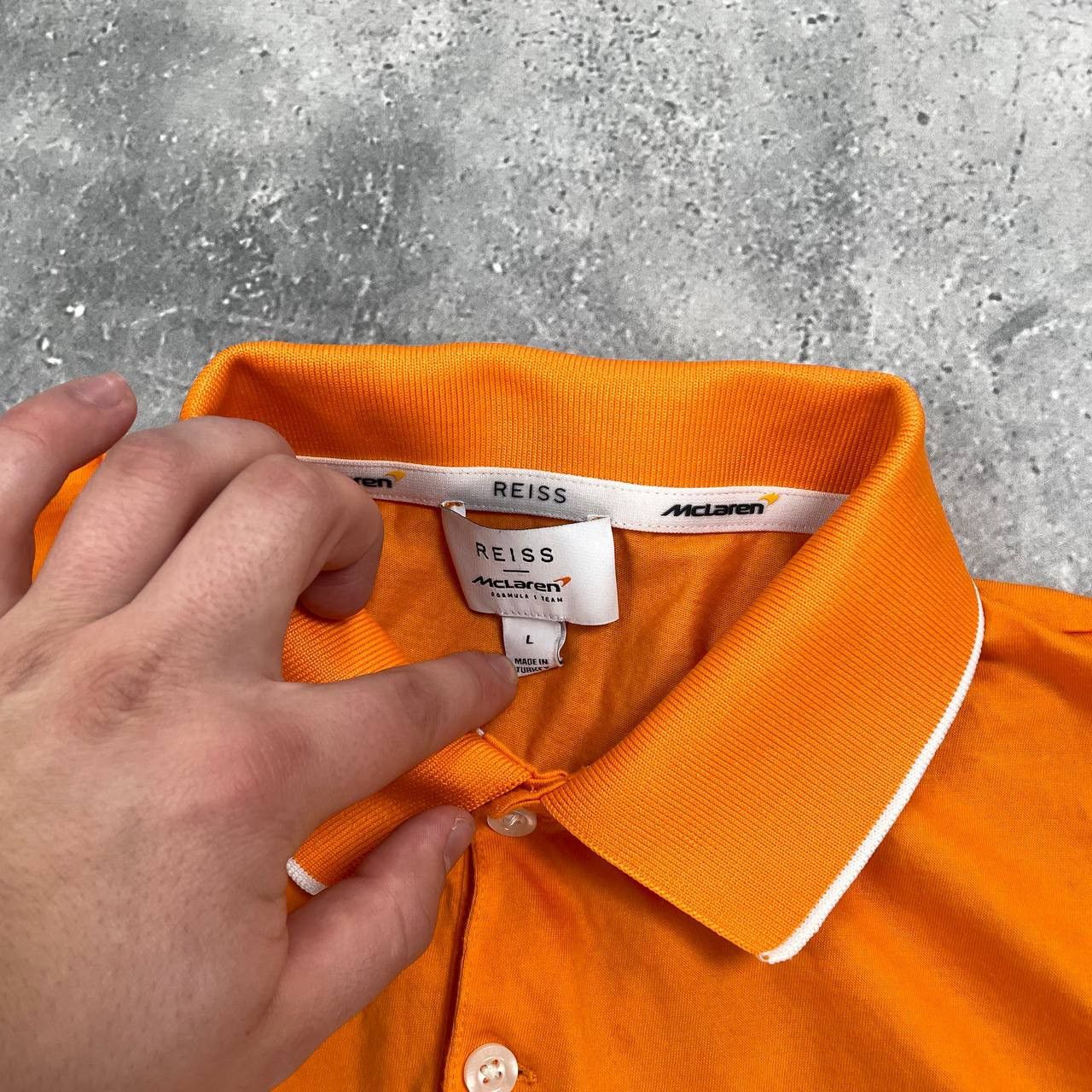 Reiss REISS x McLaren F1 Crypto Polo Shirt Orange Size L Size US L / EU 52-54 / 3 - 9 Thumbnail