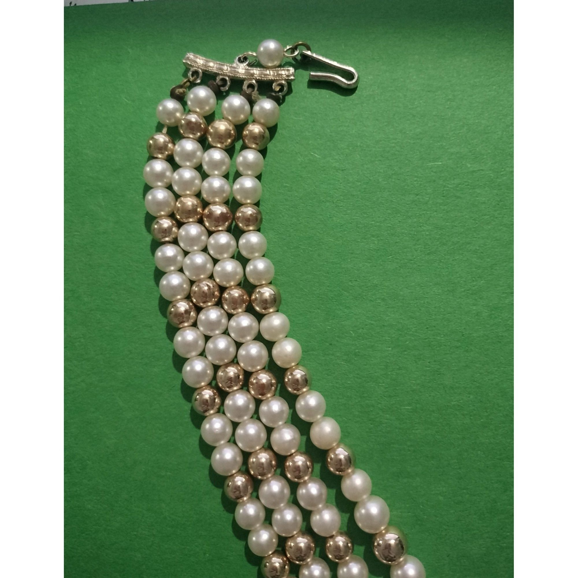 Vintage Vintage Multi Strand Faux Pearl Necklace White Gold Tone Dec Size ONE SIZE - 15 Thumbnail