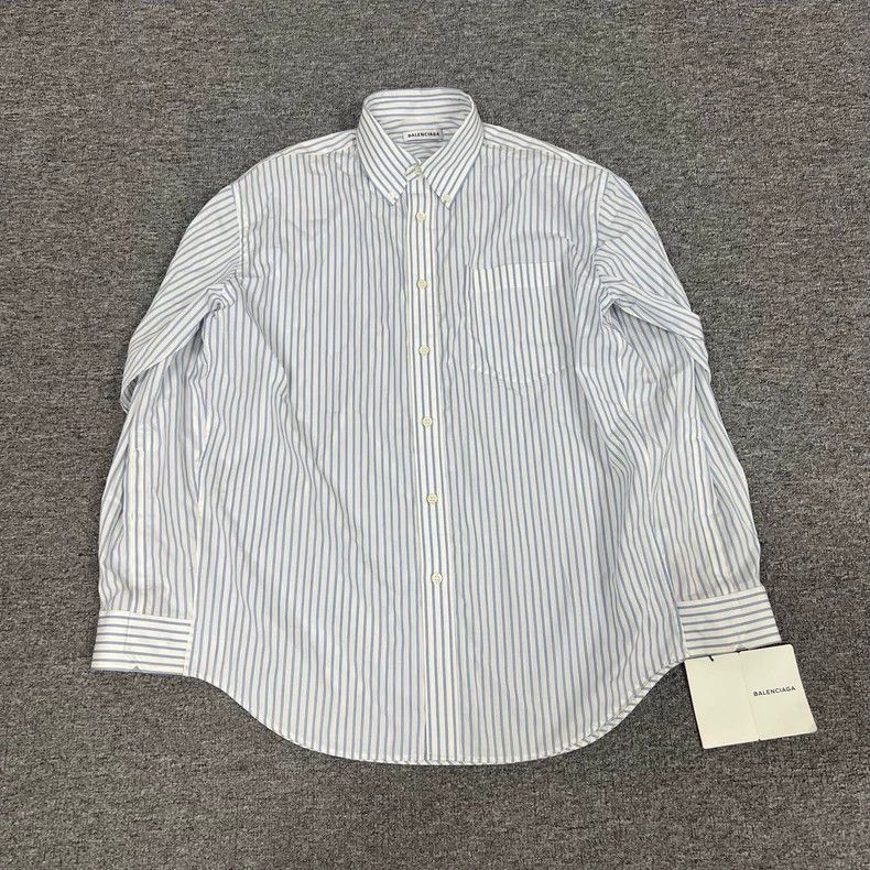 Balenciaga Balenciaga Striped Cape Shirt 2502-Nextarrow Size US M / EU 48-50 / 2 - 1 Thumbnail