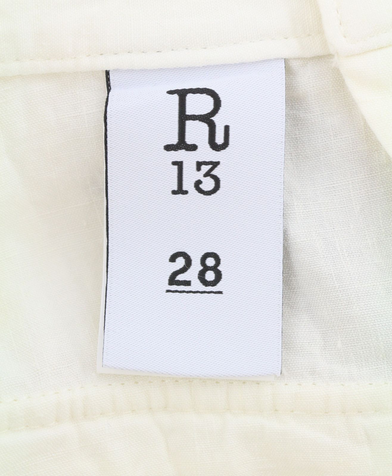 R13 BUBBLE SKORT 28 White Linen Patch Pocket Shorts 90034 Size 28" / US 6 / IT 42 - 7 Thumbnail