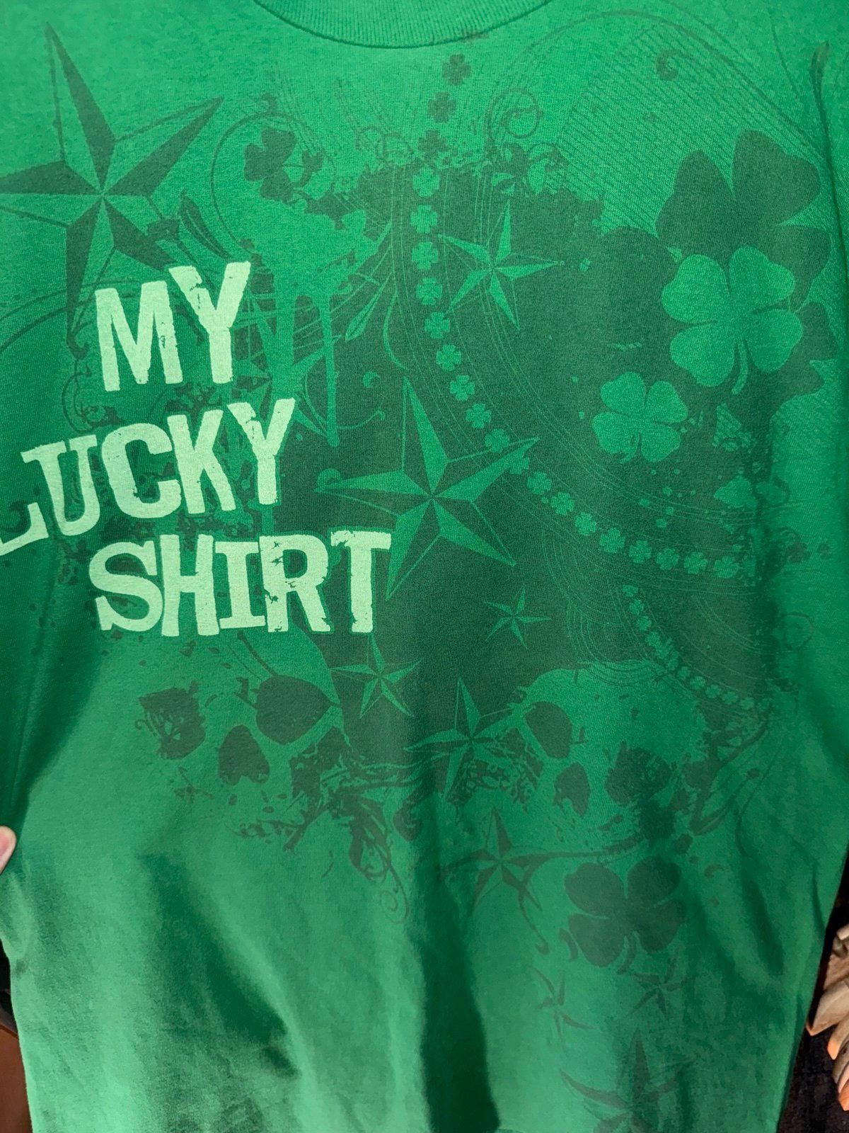 Designer Triple A Irish My Lucky Shirt JNCO Skull Grunge Rare Sz L Size US L / EU 52-54 / 3 - 3 Thumbnail