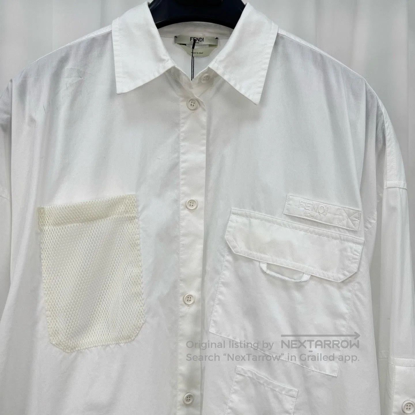 Fendi Fendi Embroidered Letter Shirt Jacket. Size S / US 4 / IT 40 - 3 Thumbnail