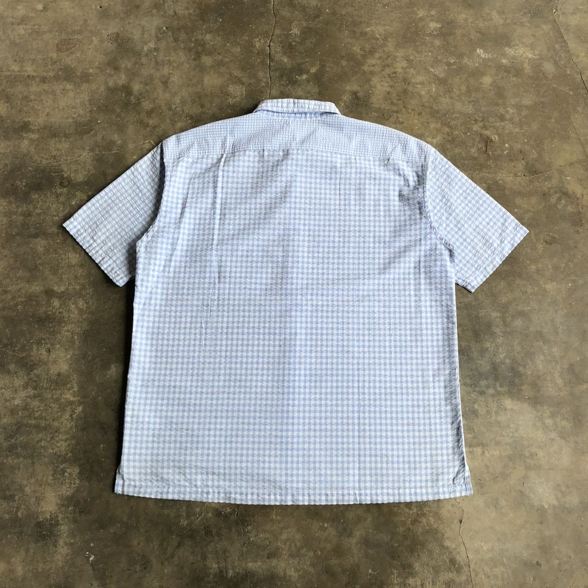 JW Anderson × Uniqlo Uniqlo X JW Anderson Square Motif Button Up Shirt Blue Size US XXL / EU 58 / 5 - 6 Thumbnail