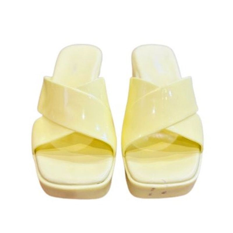 Jeffrey Campbell Jeffrey Campbell Bubblegum Block Heels in Canary Yellow Size US 7 / IT 37 - 1 Thumbnail