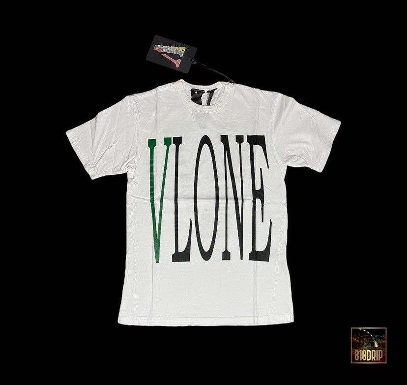 Vlone Vlone Green Staple Tee White (M) Size US M / EU 48-50 / 2 - 1 Thumbnail