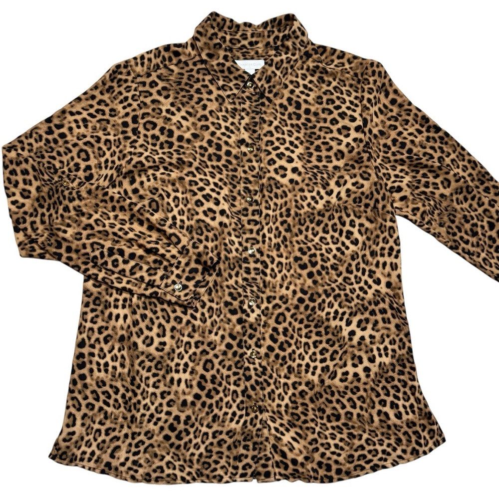 Charter Club Charter Club Animal-Print Roll Tab Sleeve Blouse Size M Size M / US 6-8 / IT 42-44 - 6 Thumbnail