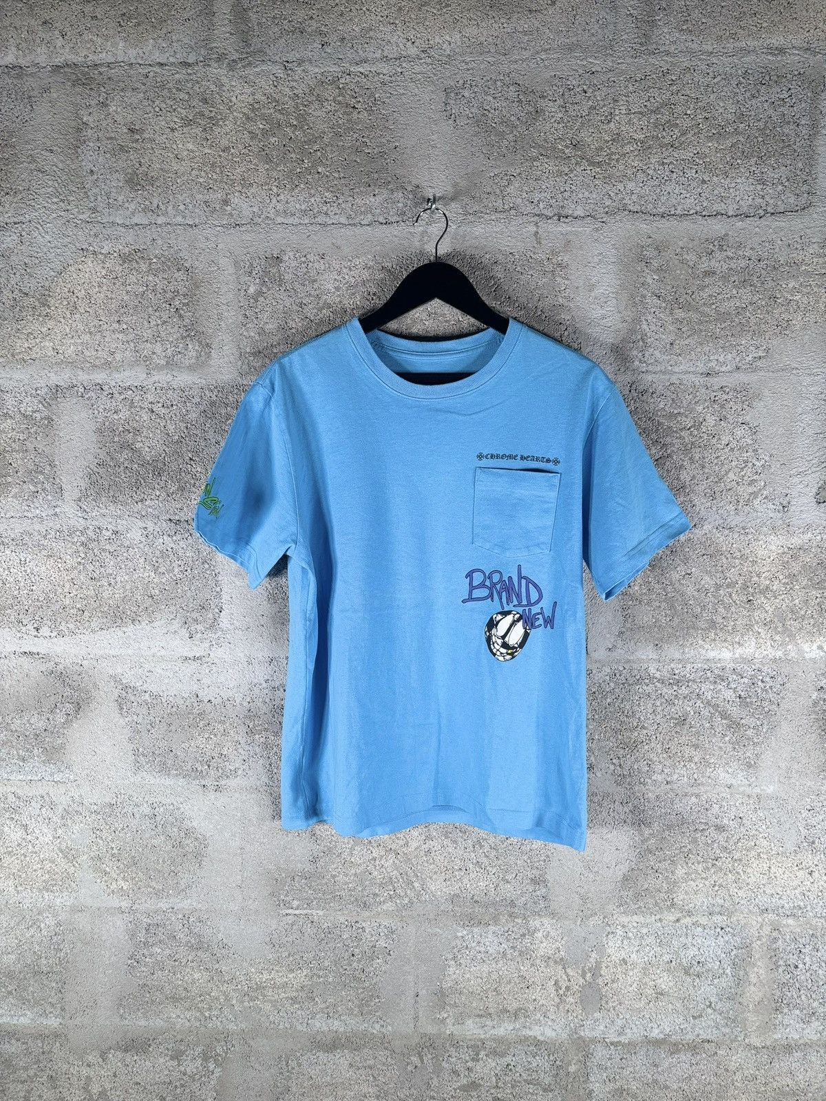 【極美品】CHROME HEARTS×Matty Boy TEE ブルー Chrome Hearts x Matty Boy Brain New L/S T-Shirt Blue Men's - US