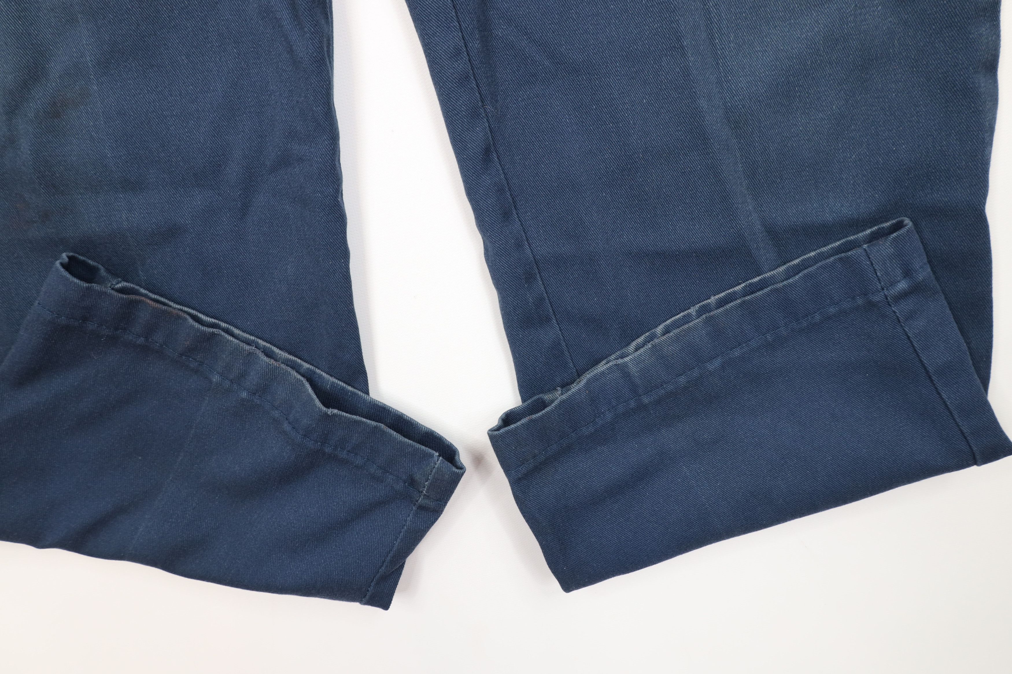 Dickies Vintage 90s Y2K Dickies Wide Leg Workwear Pants Navy Blue Size US 34 / EU 50 - 6 Thumbnail