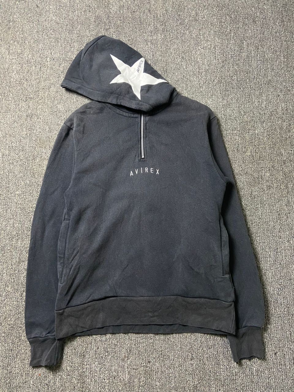Avirex AVIREX Brand Half Zipper Pullover Hoodies (186) Size US XXS / EU 40 - 1 Thumbnail