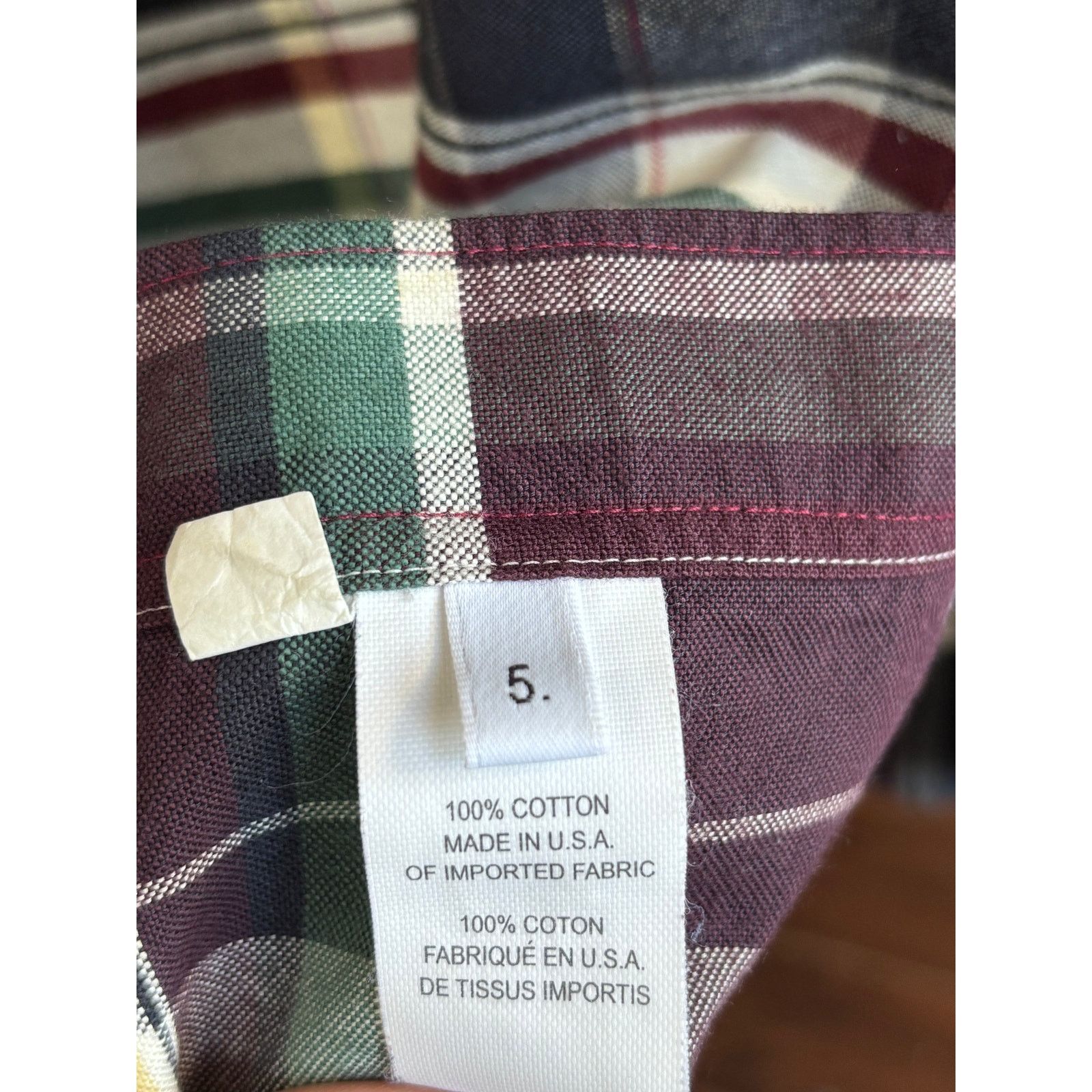 Thom Browne Thom Browne Red/Green Plaid Button-Down Shirt Sz 5, XXL Size US XXL / EU 58 / 5 - 5 Thumbnail
