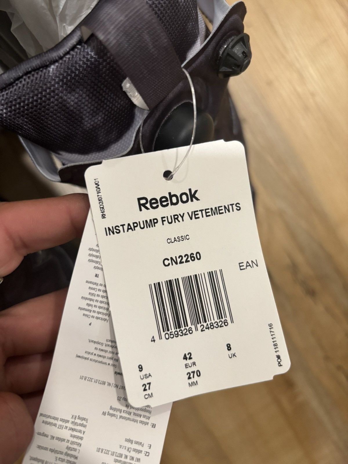 Reebok × Vetements VETEMENTS x Reebok instapump fury Size US 9 / EU 42 - 10 Thumbnail