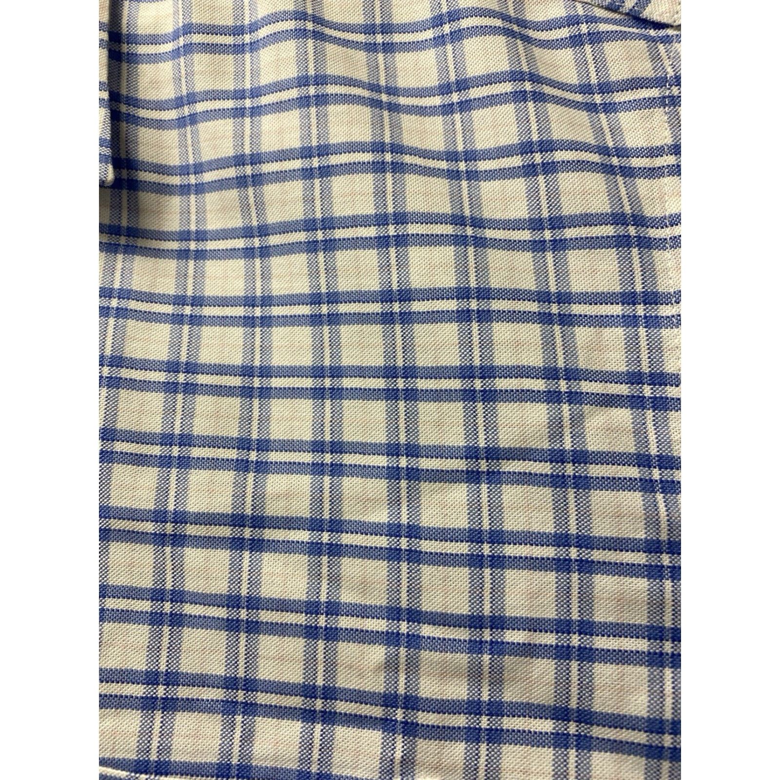 Roundtree & Yorke VINTAGE Roundtree & Yorke Gold Label Dress Shirt Men 18.5 Big & Tall Blue White Check Button-Up Long Sleeve Office Business Casual Size US XXL / EU 58 / 5 - 3 Thumbnail