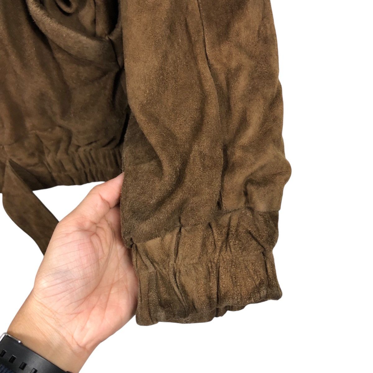 Genuine Leather 📌Vintage Fly Bomber Jacket Leather Danna Issey Miyake Size US M / EU 48-50 / 2 - 16 Thumbnail