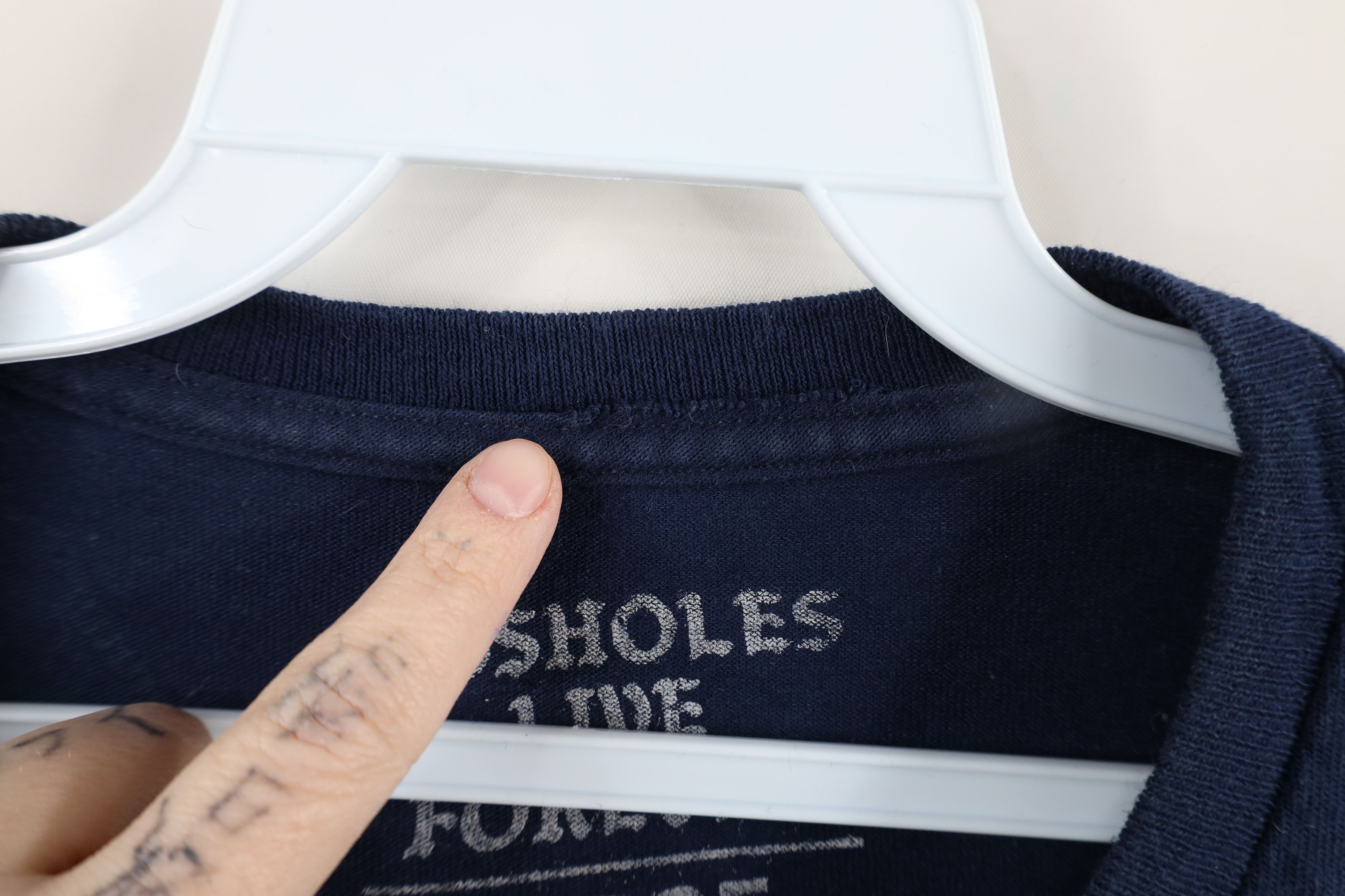 Vintage Streetwear A**holes Live Forever Reaper T-Shirt Navy Blue Size US L / EU 52-54 / 3 - 9 Thumbnail