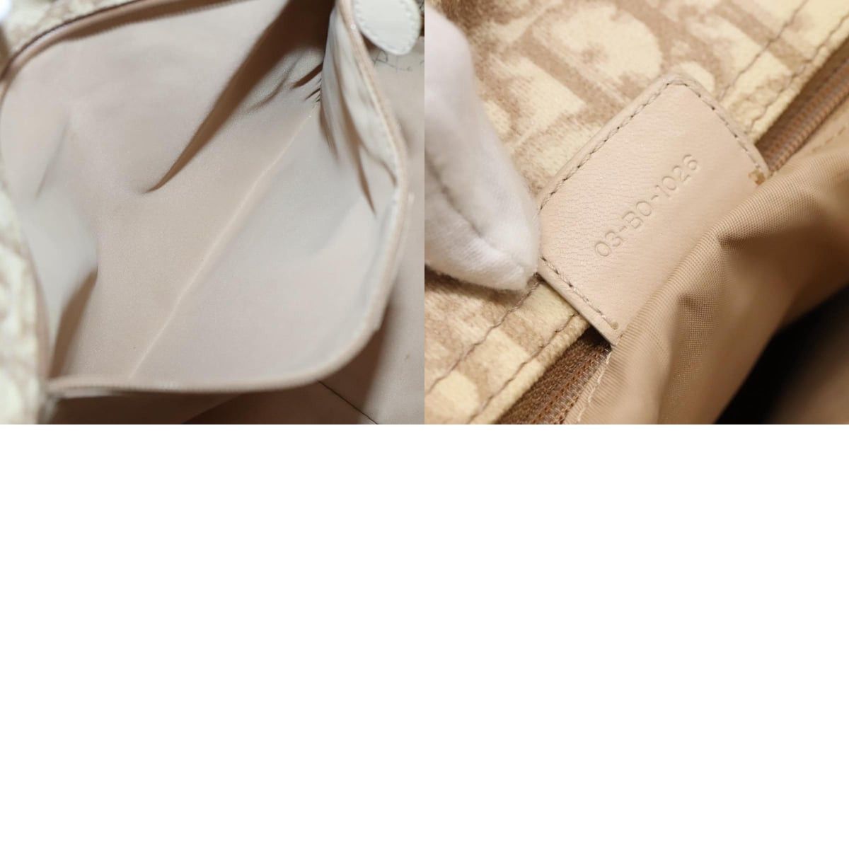 Dior DIOR Trotter Canvas Romantic Tote Bag Pvc Beige Silver Size ONE SIZE - 12 Thumbnail
