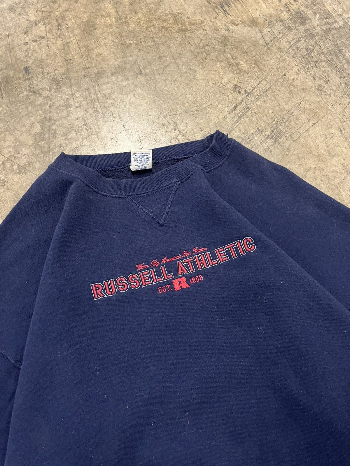 Russell Athletic × Vintage Russell athletic vintage 90s embroidered spell out crewneck Size US XL / EU 56 / 4 - 3 Thumbnail