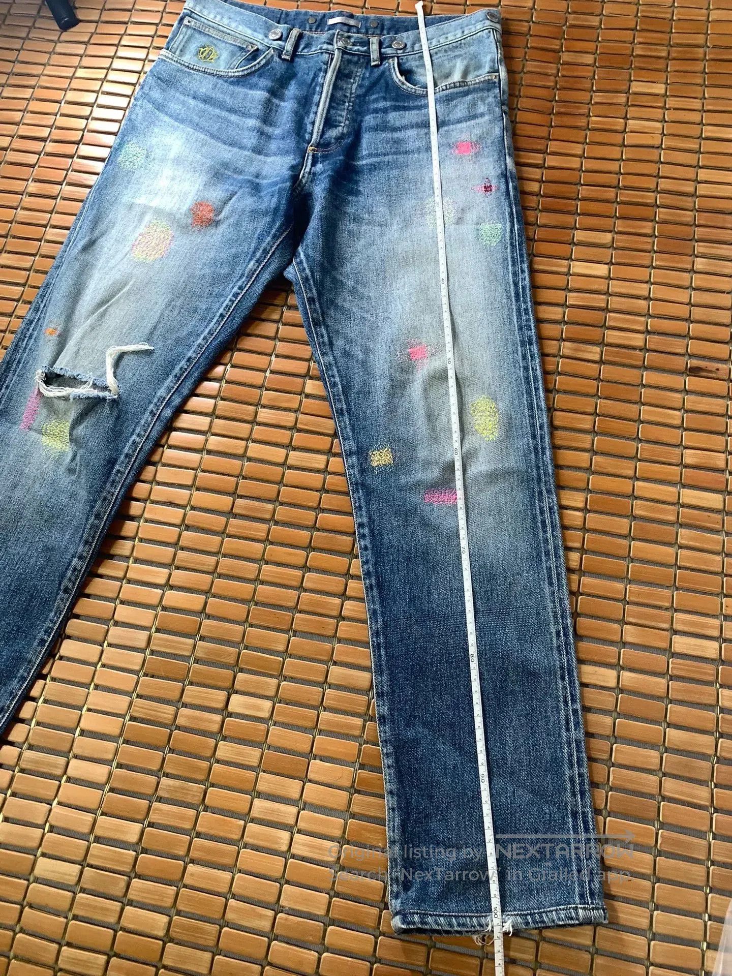 Dior Dior CD Embroidered Jeans. Size US 31 - 7 Thumbnail