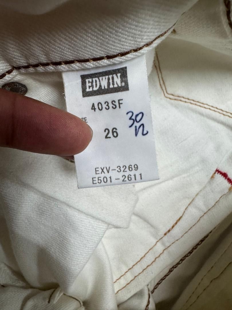 Edwin RARE Edwin White Jeans Navajo Style Pocket Made in Japan Size US 28 / EU 44 - 10 Thumbnail