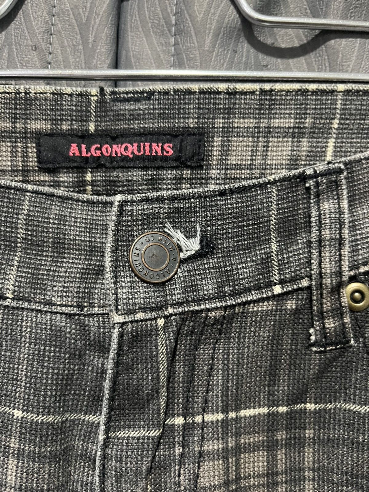 Hysteric Glamour Algonquins Gothic Punk Bondages Plaid Pants Size 29" - 4 Thumbnail
