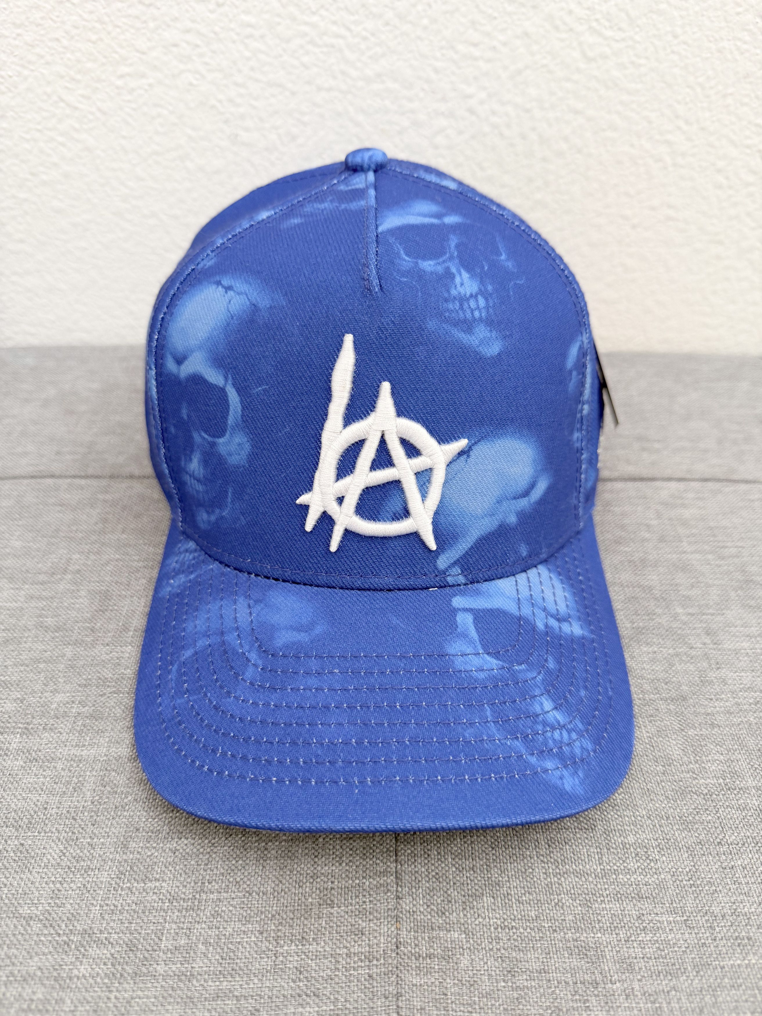 Other KTH Kill The Hype SnapBack Hat Blue Skull Print Size ONE SIZE - 1 Thumbnail