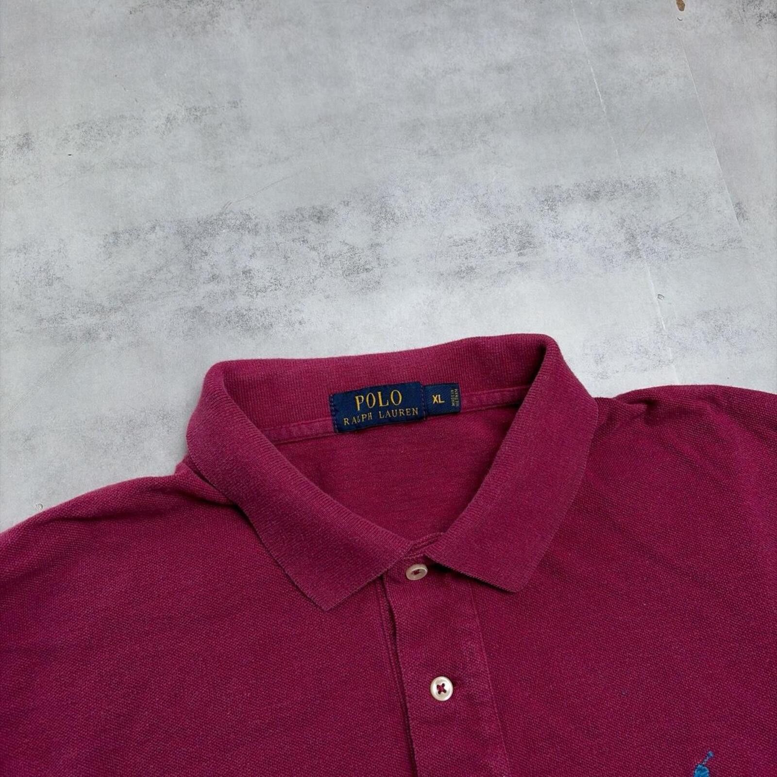 Polo Ralph Lauren Y2K Pink Polo Ralph Lauren Polo Shirt Size US XL / EU 56 / 4 - 5 Thumbnail