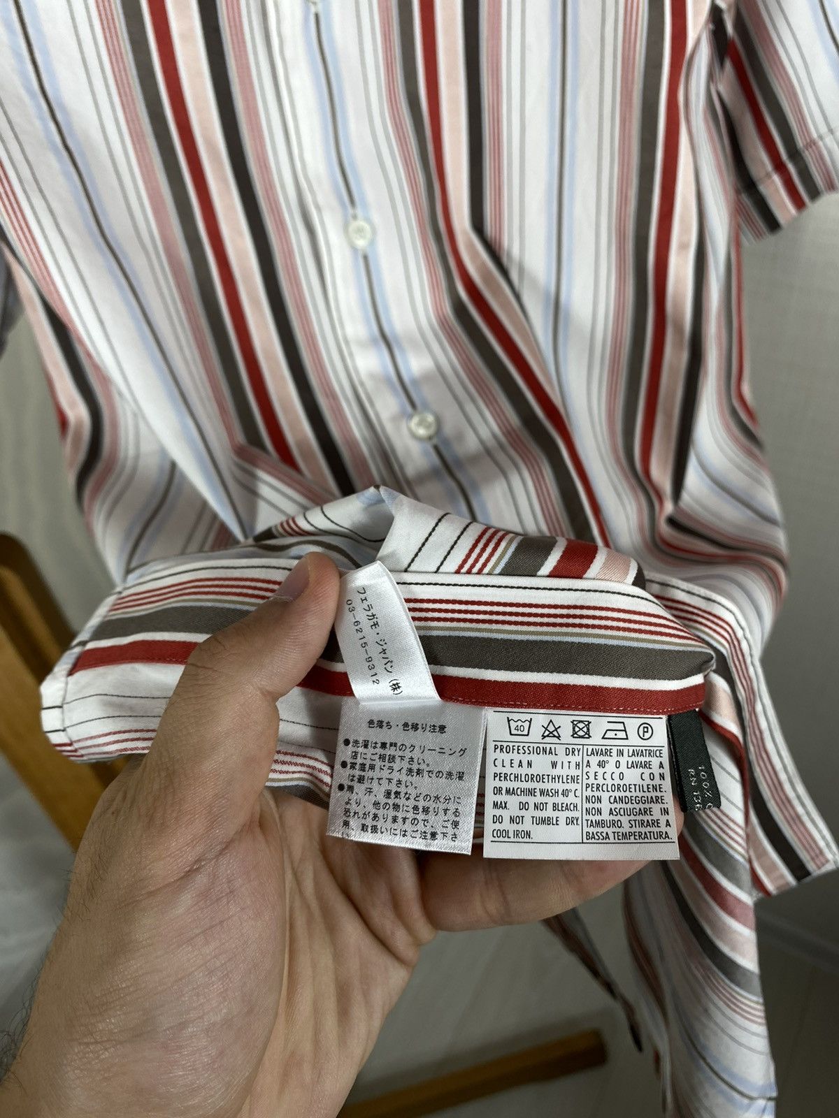 Salvatore Ferragamo × Vintage Salvatore Ferragamo Classic Striped Shirt Size US L / EU 52-54 / 3 - 11 Thumbnail