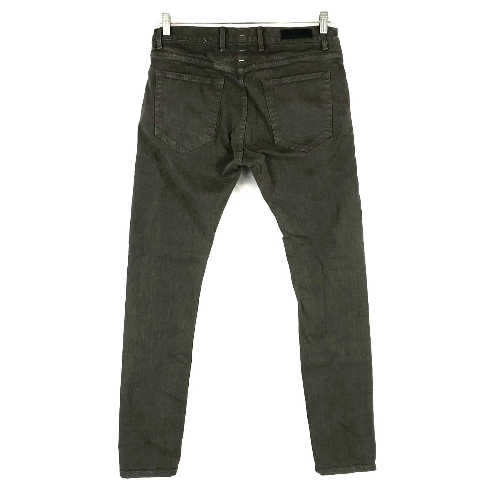 Vintage MR. COMPLETELY - MENS 32 - OLIVE DOUBLE PANEL ZIPPERS JEANS Rockstar Goth Grunge Skinny Size US 32 / EU 48 - 4 Thumbnail